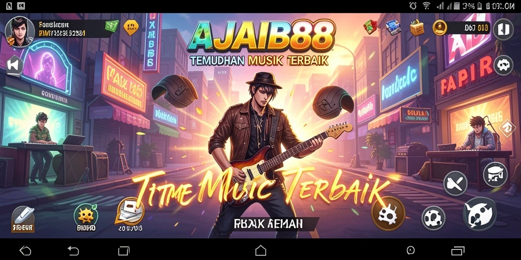 Tampilan antarmuka AJAIB88 dengan berbagai pilihan musik yang menarik.