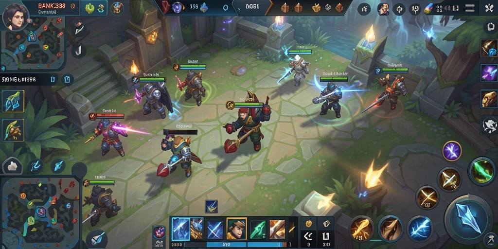 Tampilan gameplay mendebarkan di BANK338 saat bertempur.
