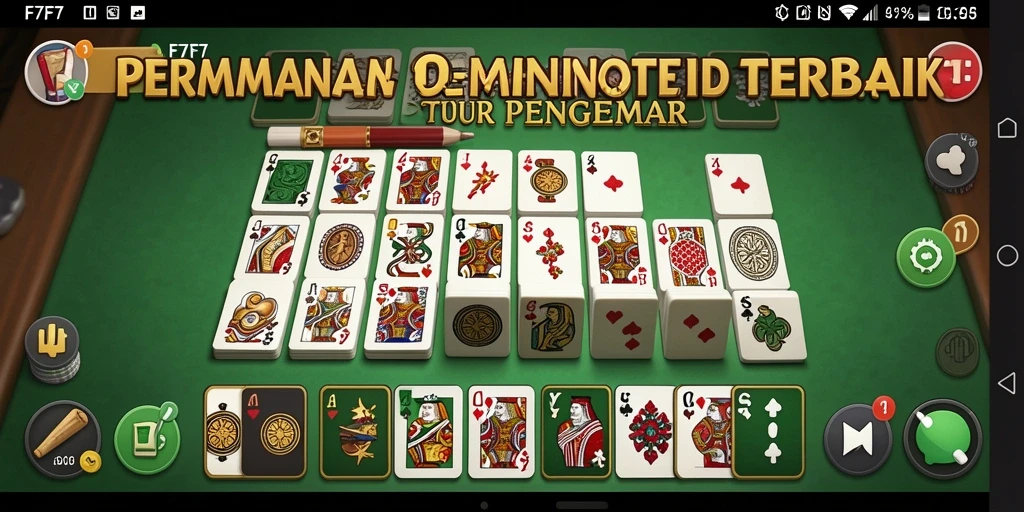 Screenshot F7F7 menampilkan gameplay seru permainan Domino.