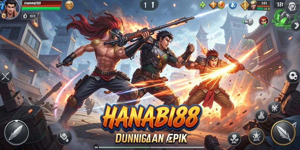 Screenshot utama HANABI88 menunjukkan aksi pertarungan yang intens dan grafis luar biasa.