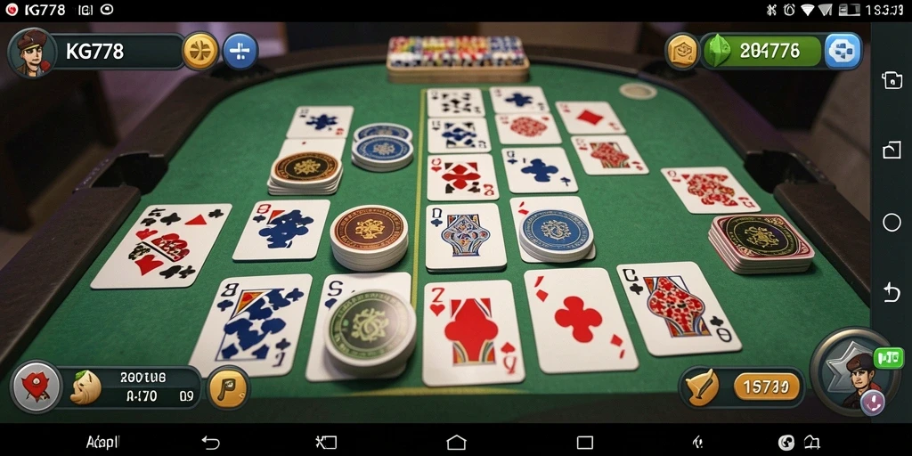 Screenshot utama KG778 menampilkan gameplay Gaple yang seru.