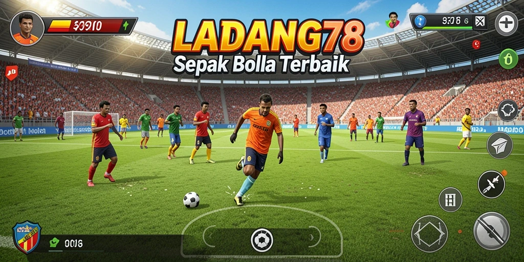 Tampilan menarik dari gameplay sepak bola di LADANG78.