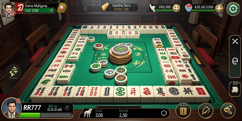 Screenshot dari gameplay seru dalam game Mahjong RR777.