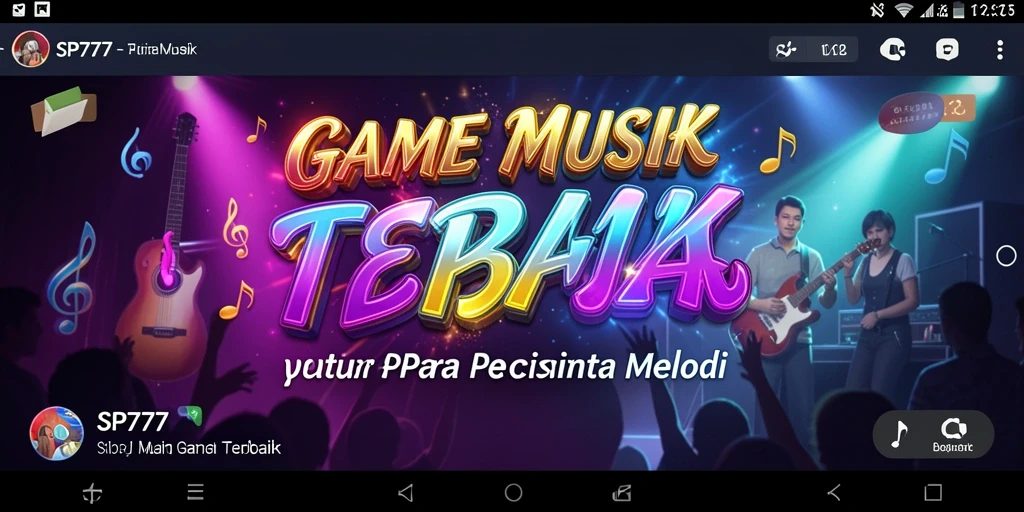 Tangkapan layar dari gameplay seru SP777 yang menampilkan aksi musik.