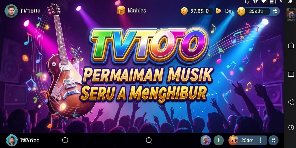 Screenshot gameplay TVTOTO menampilkan keseruan bermain musik.