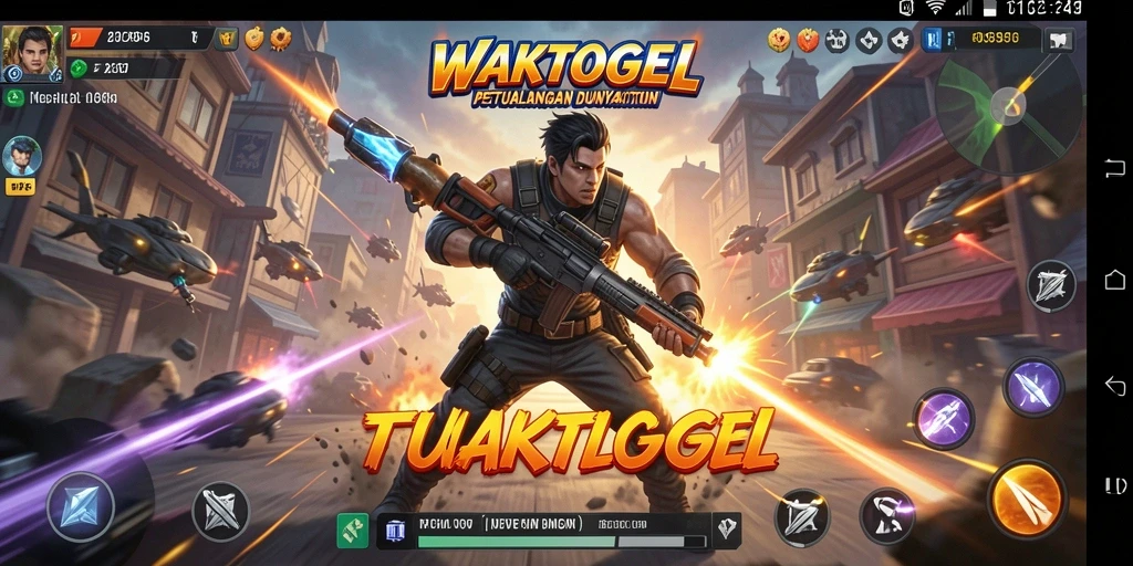Screenshot gameplay WAKTOGEL dengan aksi mendebarkan.
