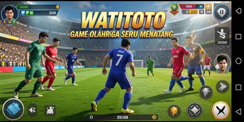 Screenshot gameplay WATITOTO menampilkan aksi olahraga seru.