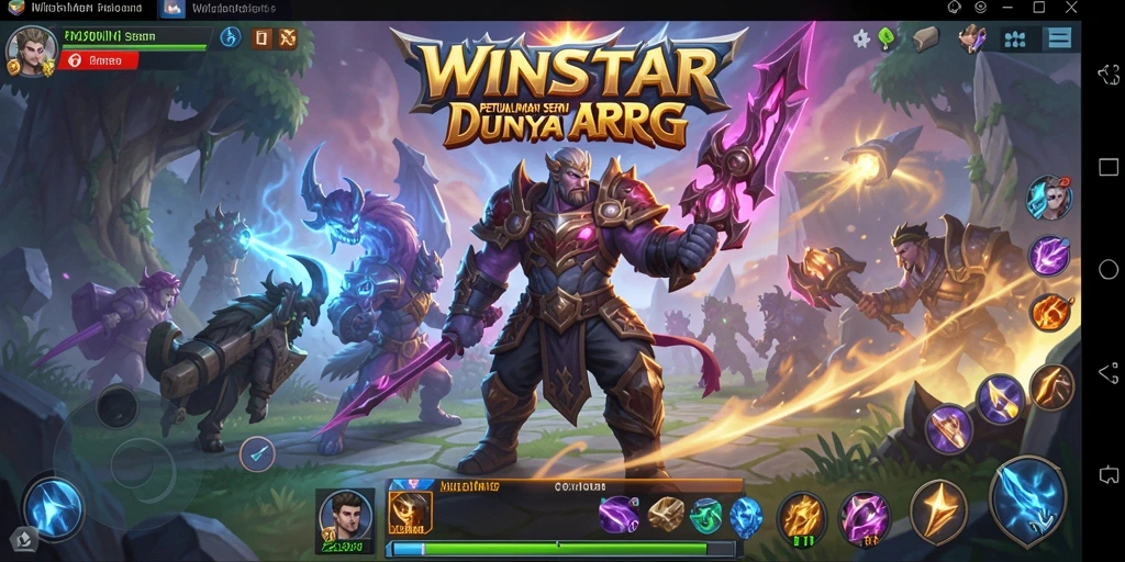 Tampilan gameplay memukau dari WINSTAR dengan aksi ARPG yang mendebarkan.