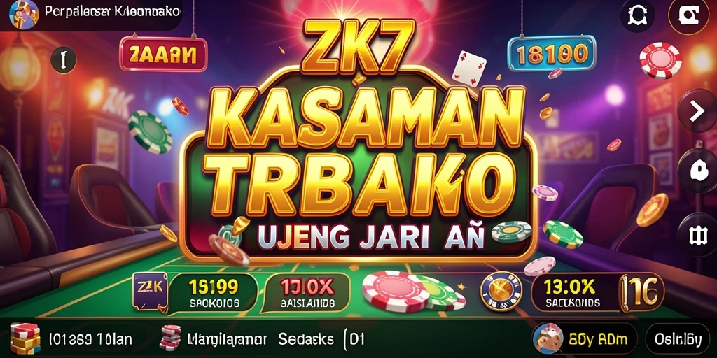 Screenshot ZK7 menampilkan gameplay kasino yang seru dan interaktif.